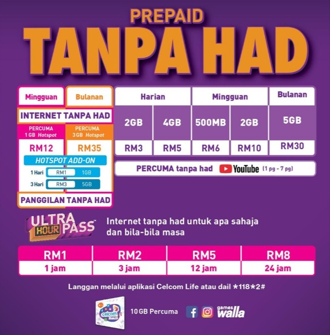 Celcom Xpax Truly Unlimited With Ultra Hour Techent