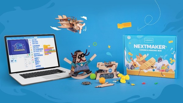 NextMaker Box is a fun kit for at-home kids to learn coding and STEM. It includes hardware, interactive e-learning portal and CSTA standard-aligned coding courses.It's now available on Kickstarter.