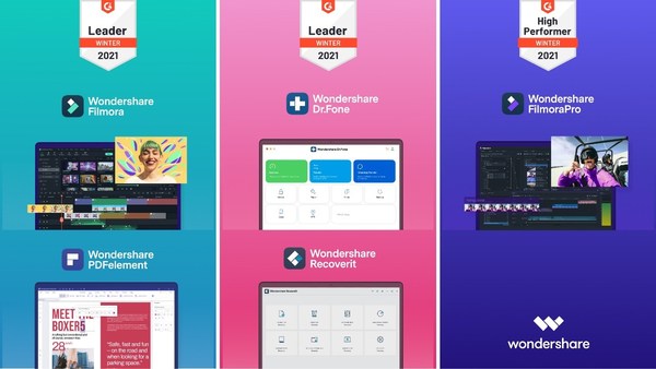 Wondershare Reasserts ‘Leader’ and ‘High Performer’ Status in G2 Crowd Winter 2021 Awards