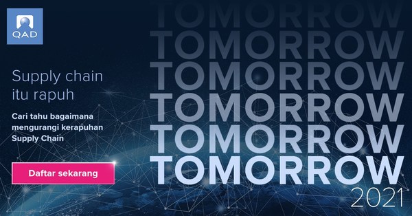 QAD Inc. announced today that it has opened registration for its global thought stream event, QAD Tomorrow. QAD Tomorrow will stream on May 19, 2021, at 10 am (ICT).