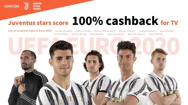 coocaa tv announces juventus stars score 100 cashback for tv