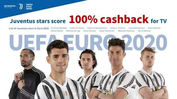 skyworth announces juventus stars score 100 cashback for tv