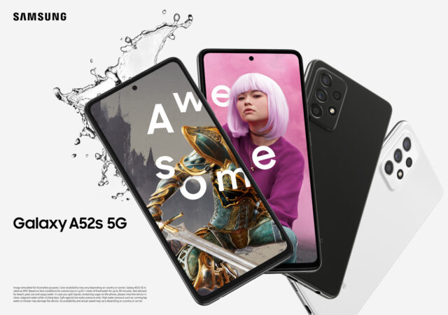 002 galaxy a52s 5g product kv black white 2p