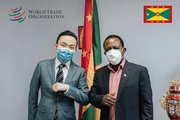 justin sun appointed as the wto ambassador for grenada by the ministry of foreign affairs