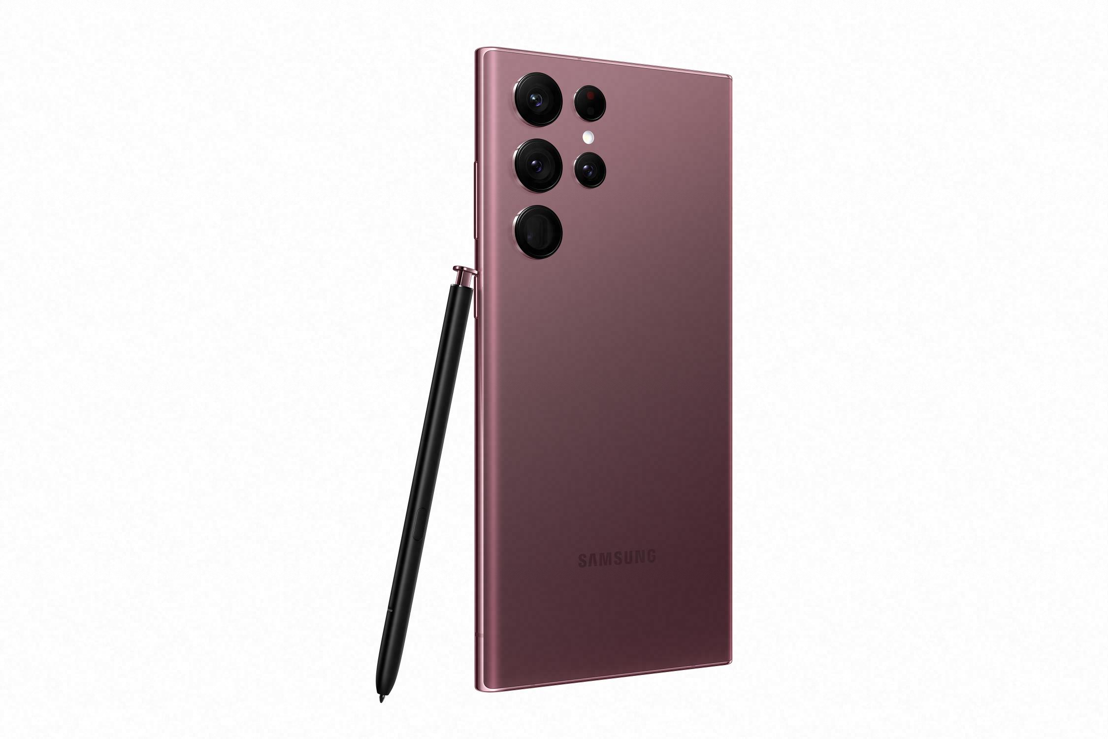 2 08 Galaxy S22 Ultra Back2 S Pen Burgundy LI