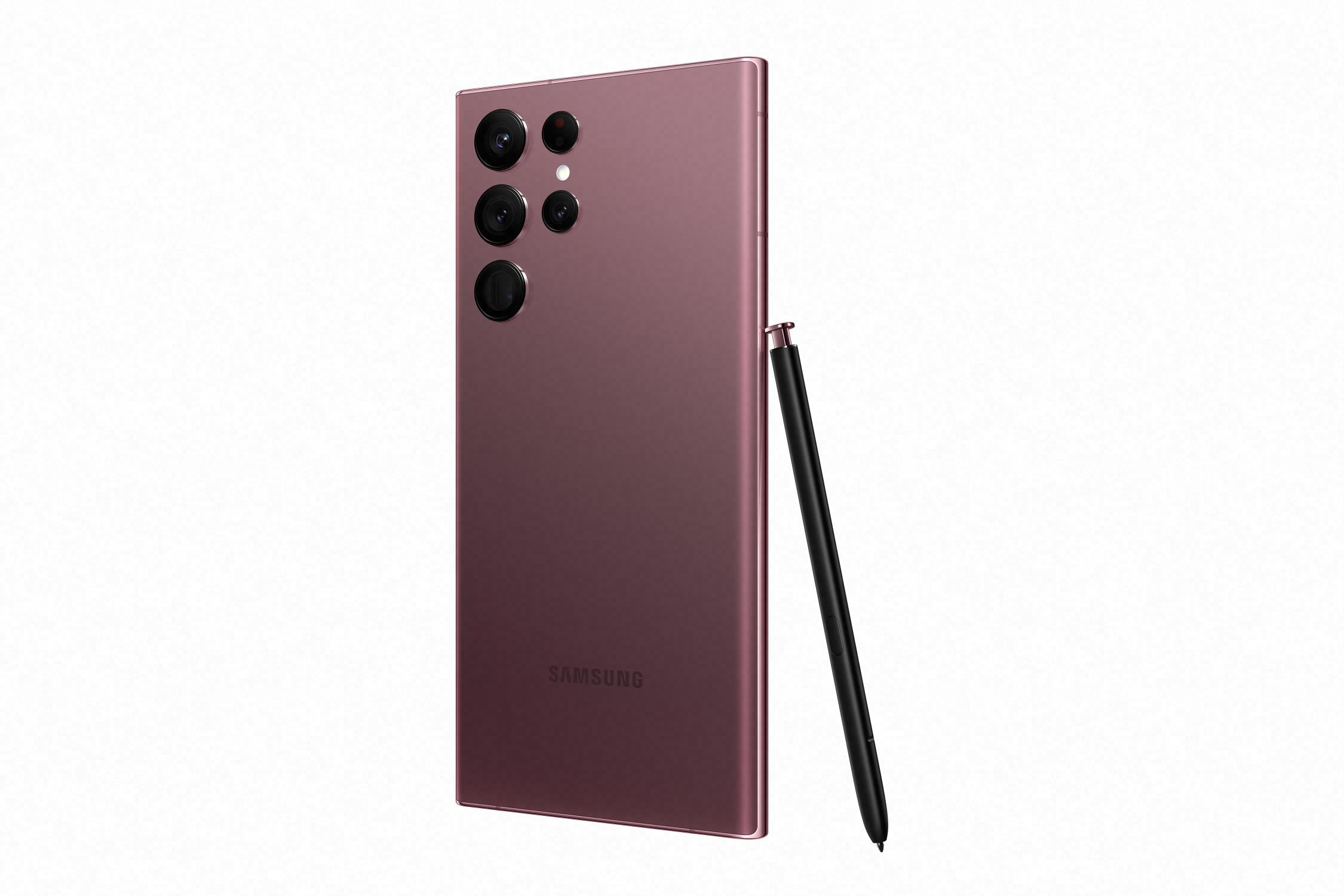 2 09 Galaxy S22 Ultra Back3 S Pen Burgundy LI