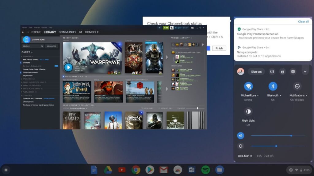 Steam en Chrome OS