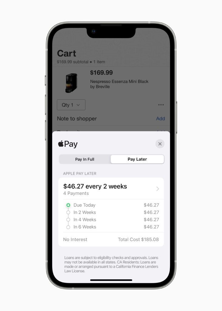 Apple WWDC22 iOS16 Apple Pay Later 220606