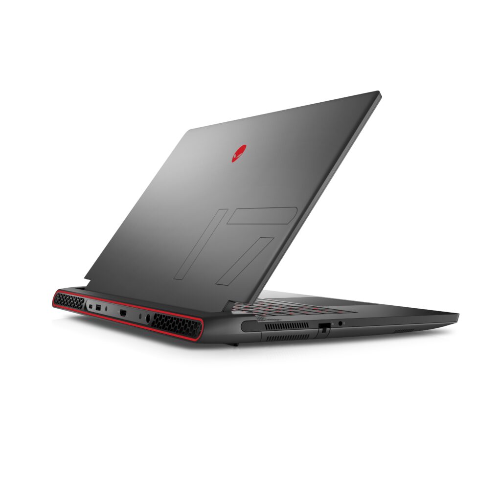 Alienware m17 R5 back angled left