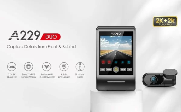 viofo new arrival a229 duo 2k2k front and rear dashcam