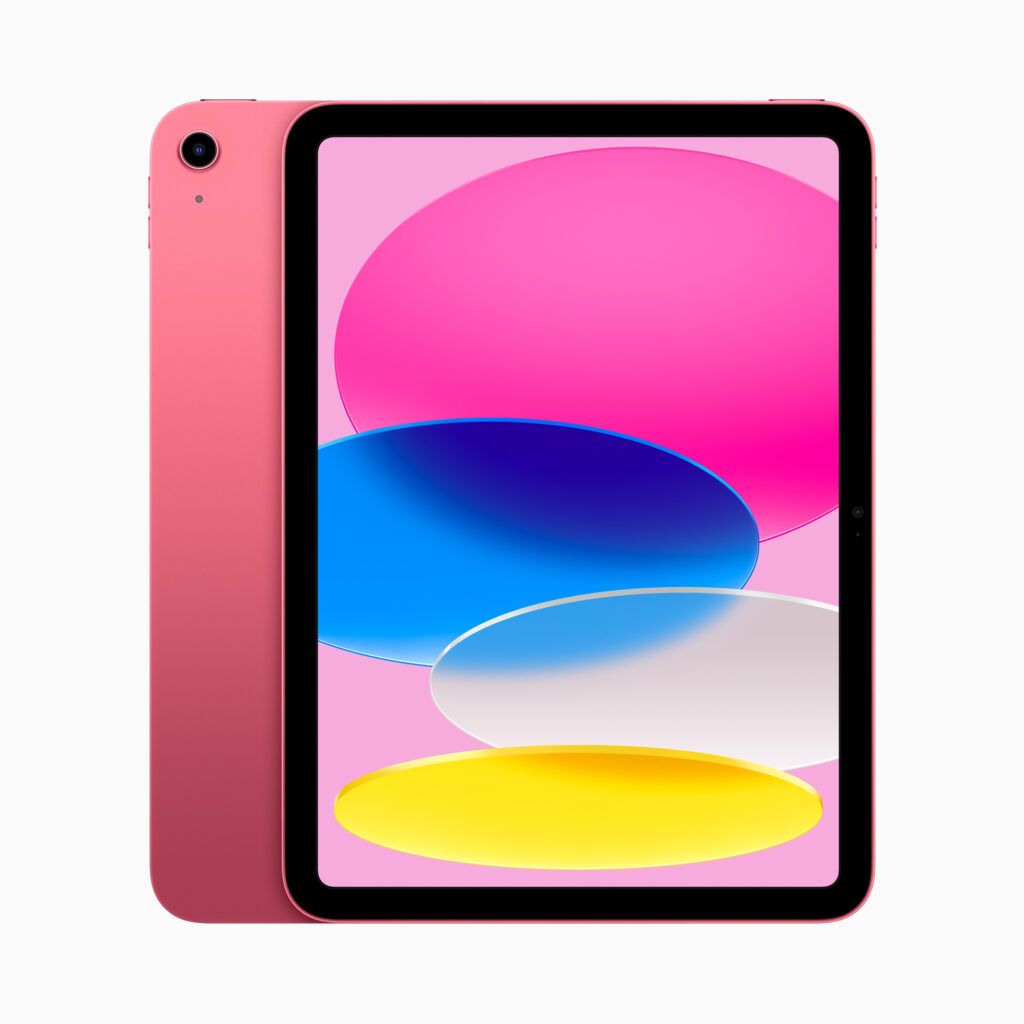 Apple iPad 10th gen pink 2up 221018