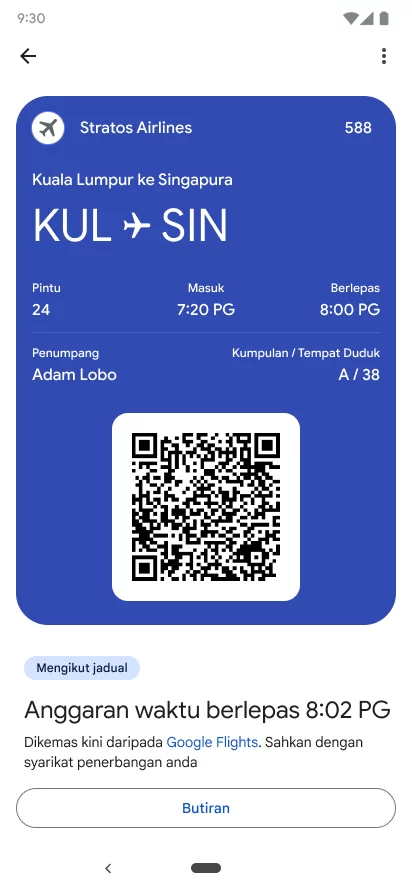 09 Boarding pass detail view