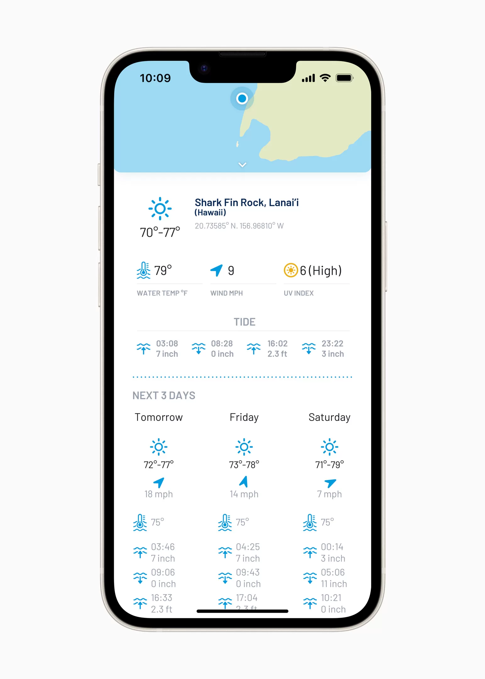 Apple Watch Ultra Oceanic Plus Location Planner Information