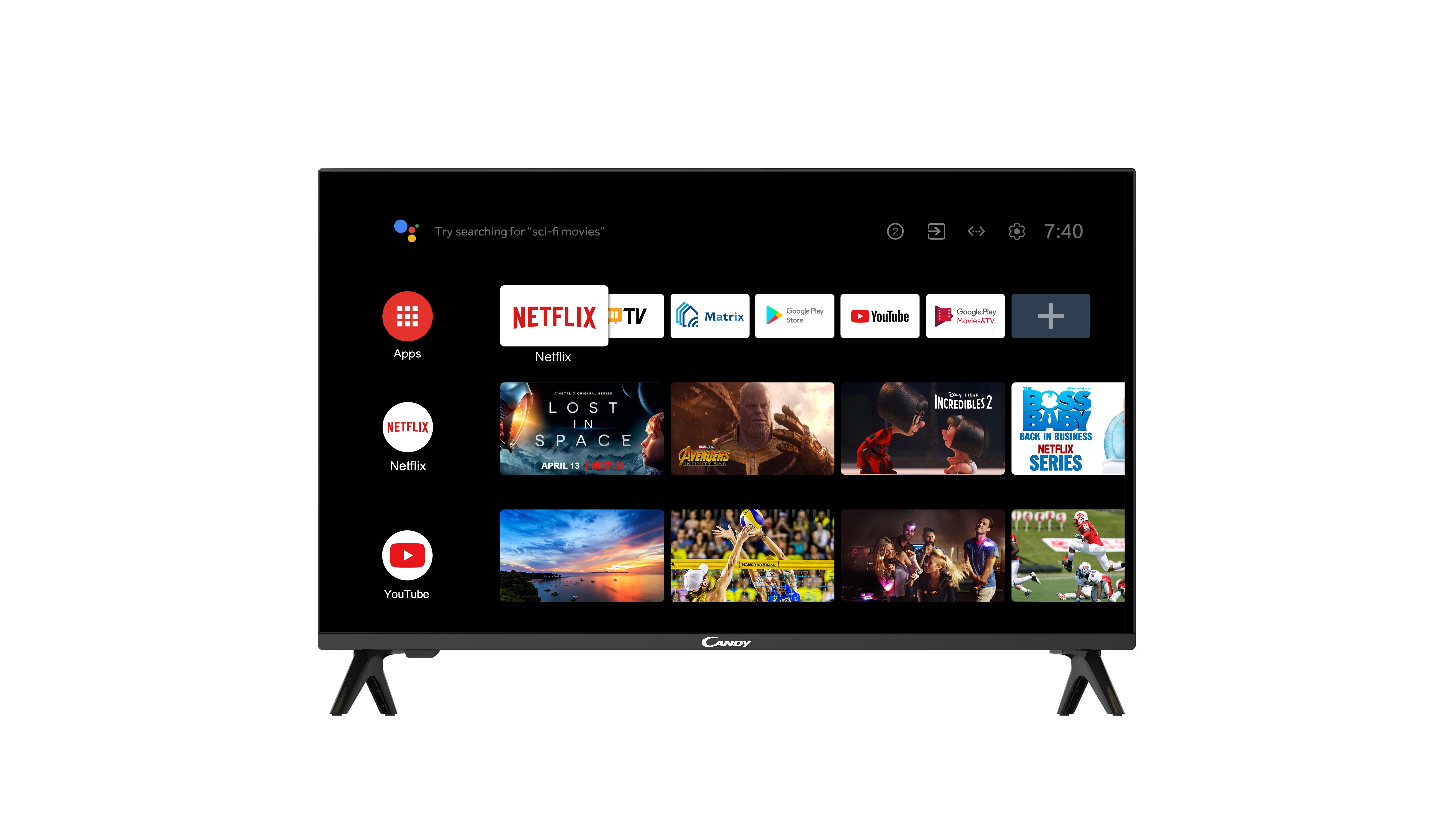 Candy Android TV Series 32 43 inches UI