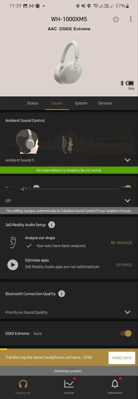 Sony Headphone App WH 1KX5 3