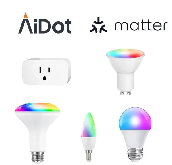 smart light bulbs and smart plug from aidot ecosystem are one of the first to be matter certified