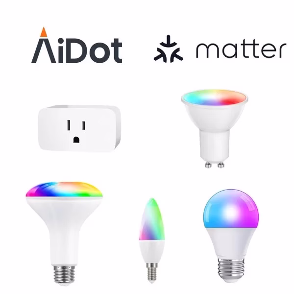 smart light bulbs and smart plug from aidot ecosystem are one of the first to be matter certified