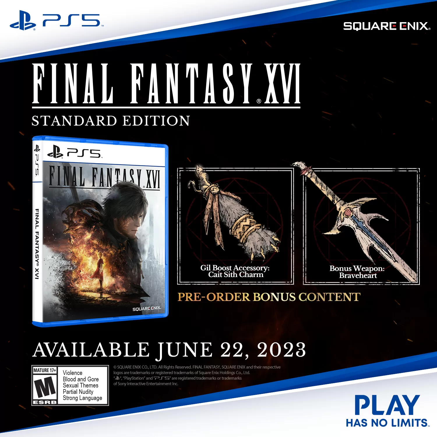 FFXVI Pre order Standard Edition