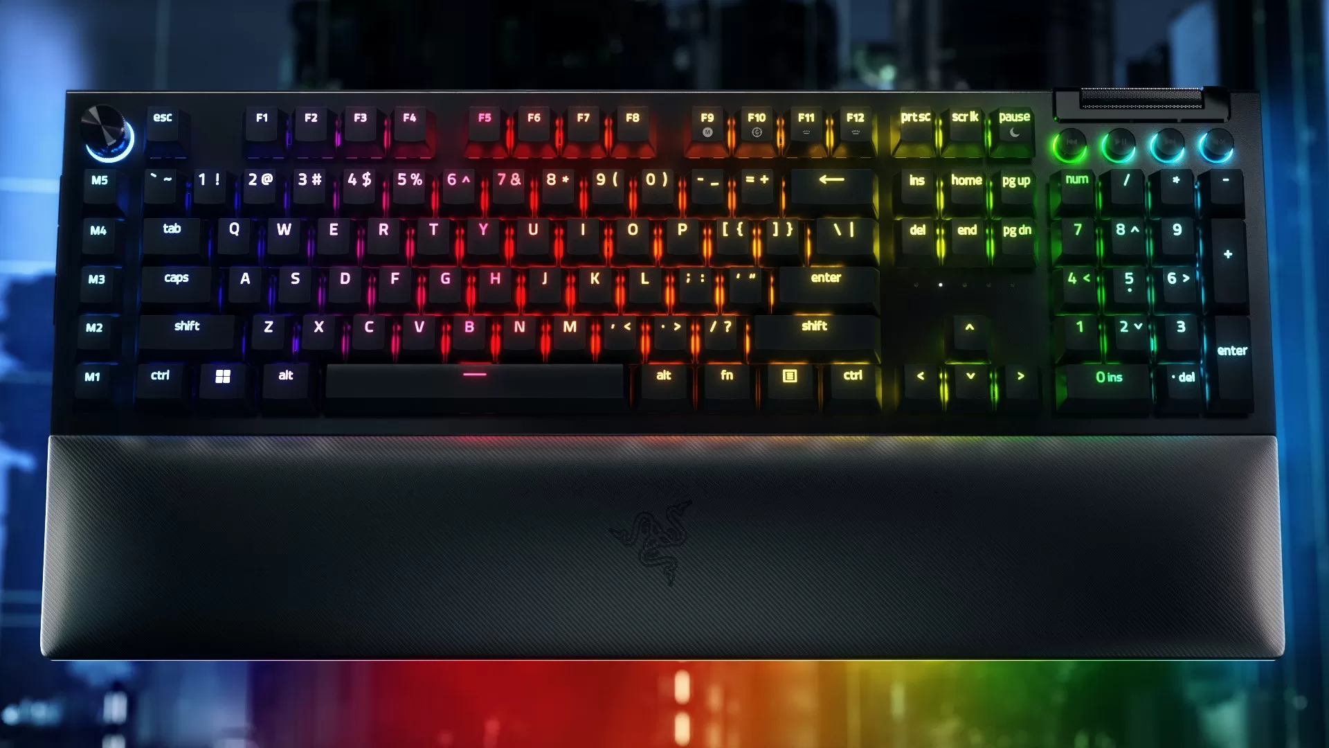 KV5 Razer x Blackwidow MagneticPlushLeatheretteWristRestWithUnderglow