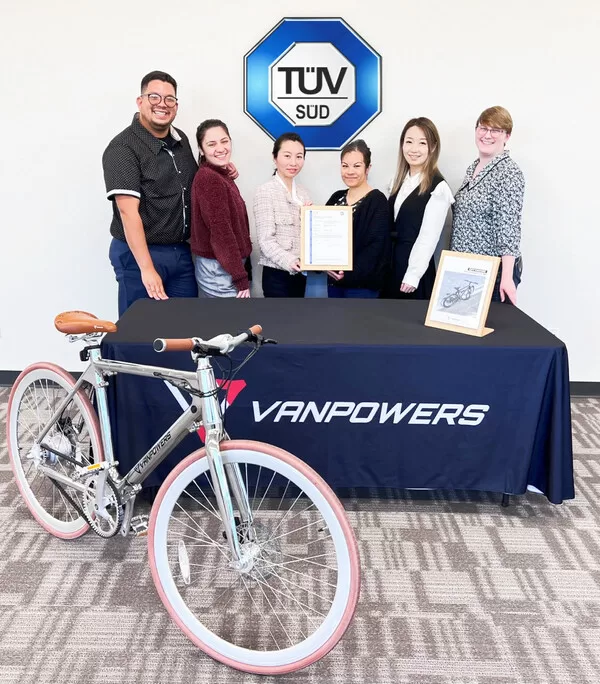 vanpowers bike lego like assembled frame ebike city vanture receives tuv sud certification