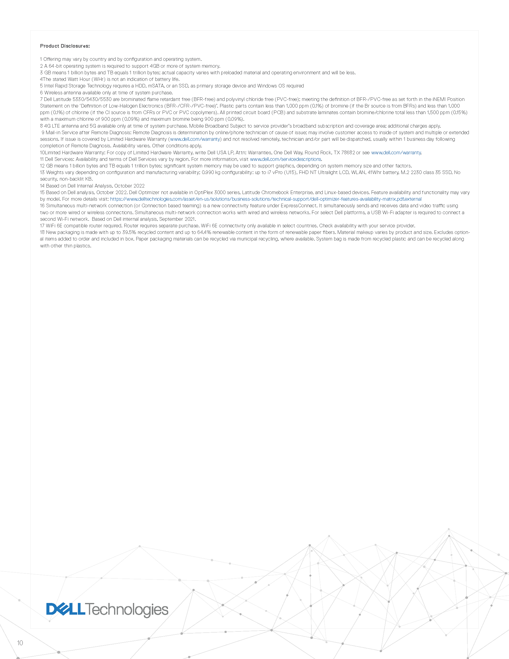 Latitude 5440 spec sheet Page 10
