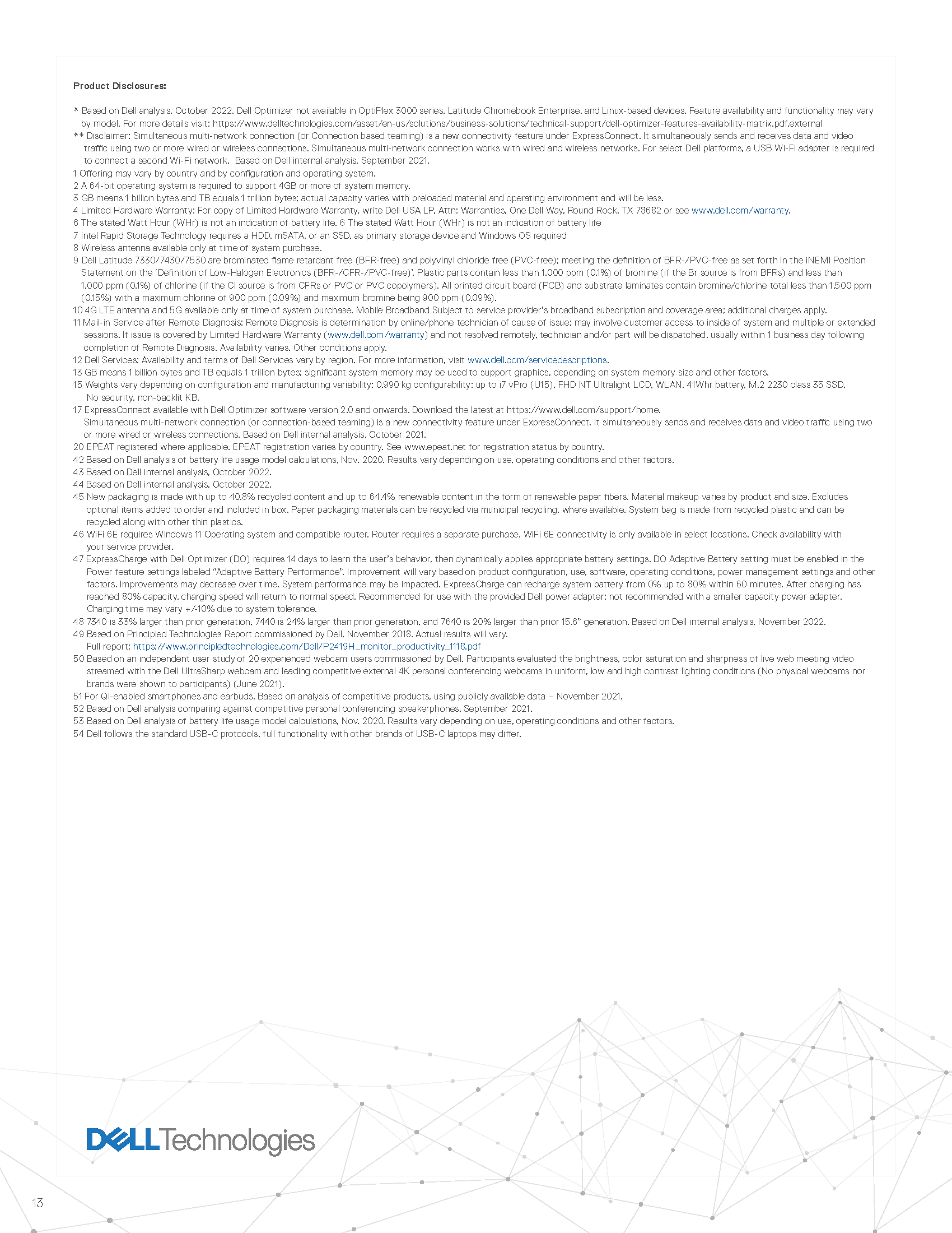 Latitude 7x40 Spec Sheet Page 13