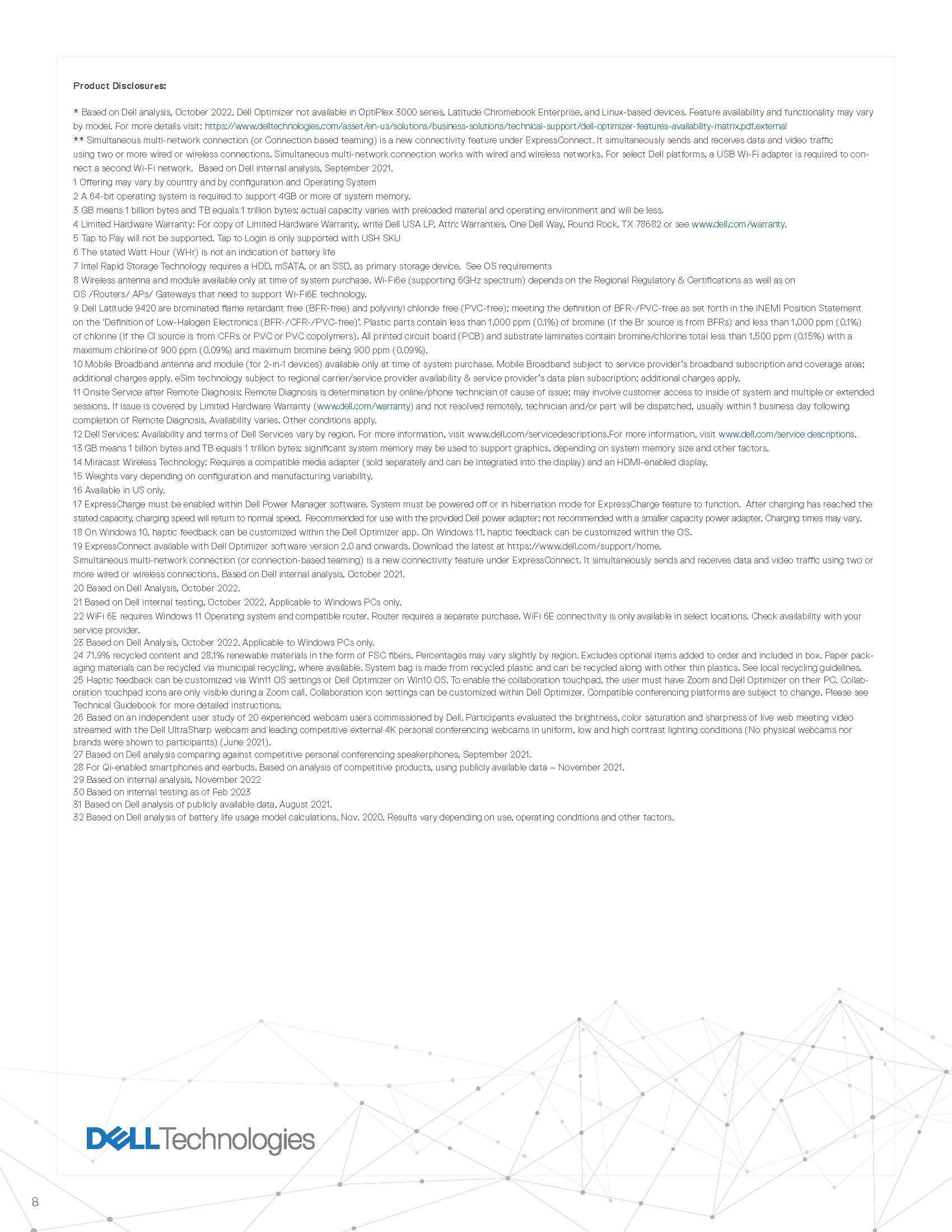 Latitude 9440 Spec sheet Page 8