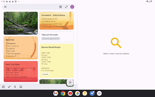 Multi instance support now available for Google Keep on large screen Android devices