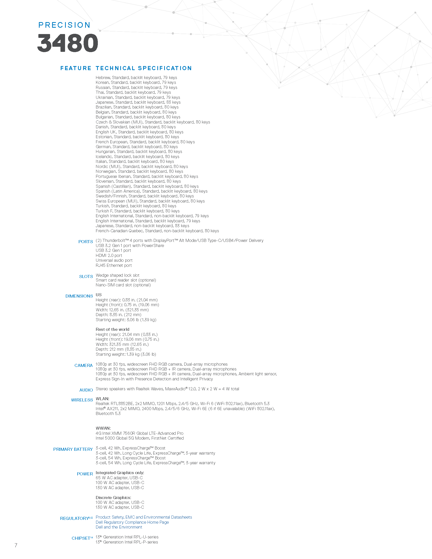 precision 3480 spec sheet Page 07