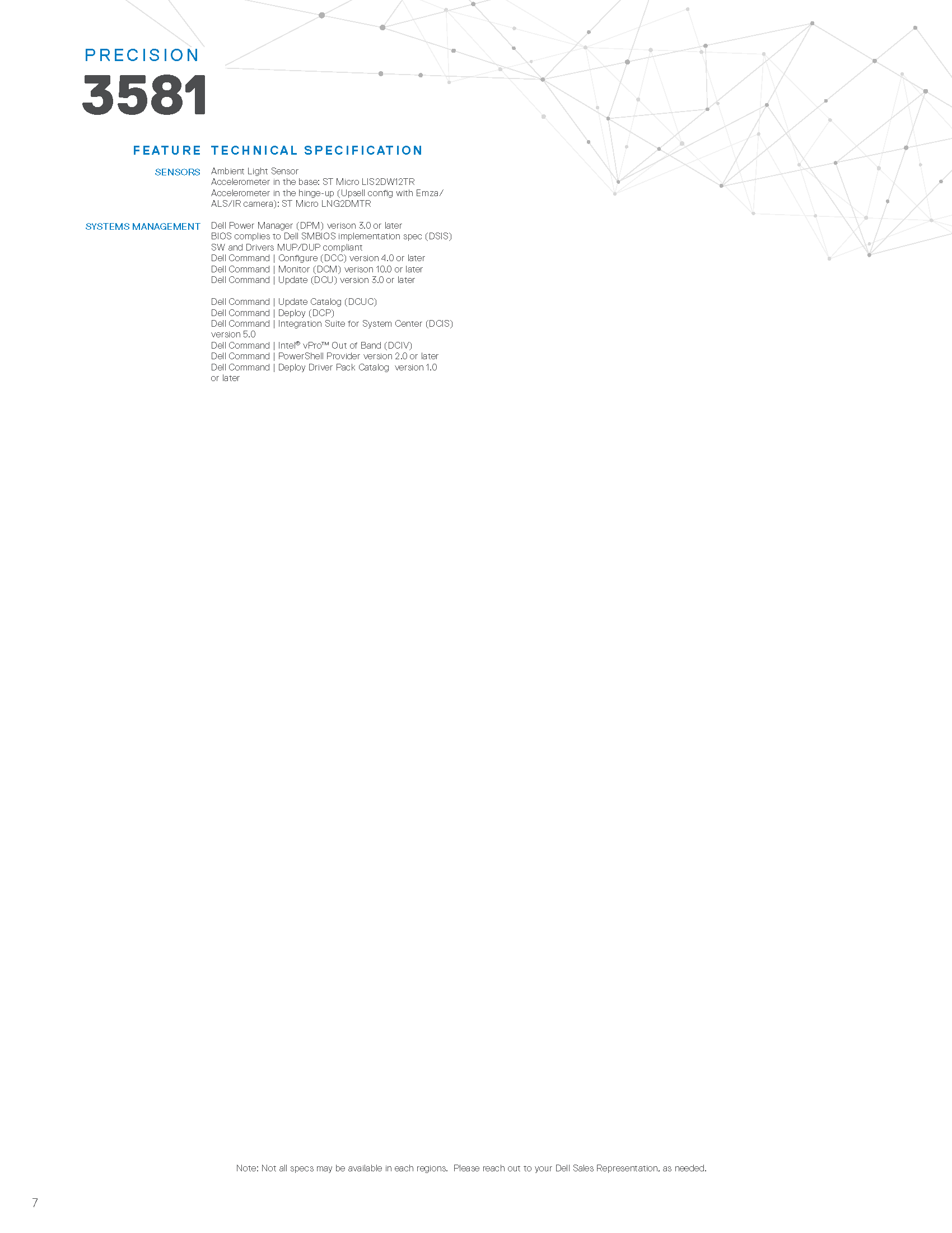 precision 3581 spec sheet Page 7
