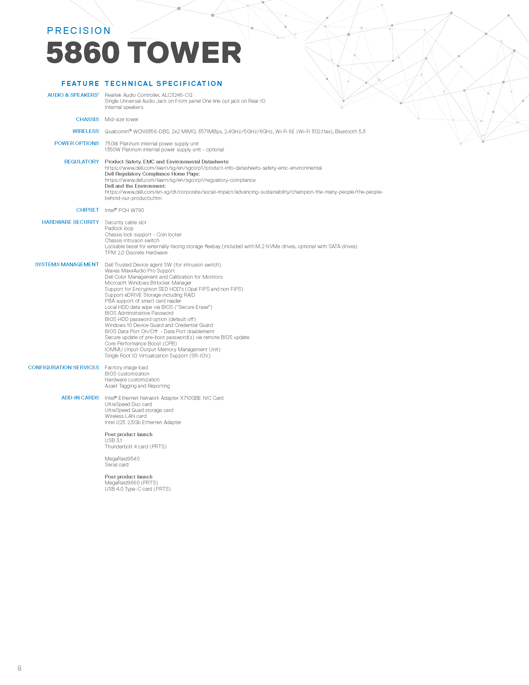 precision 5860 spec sheet Page 8