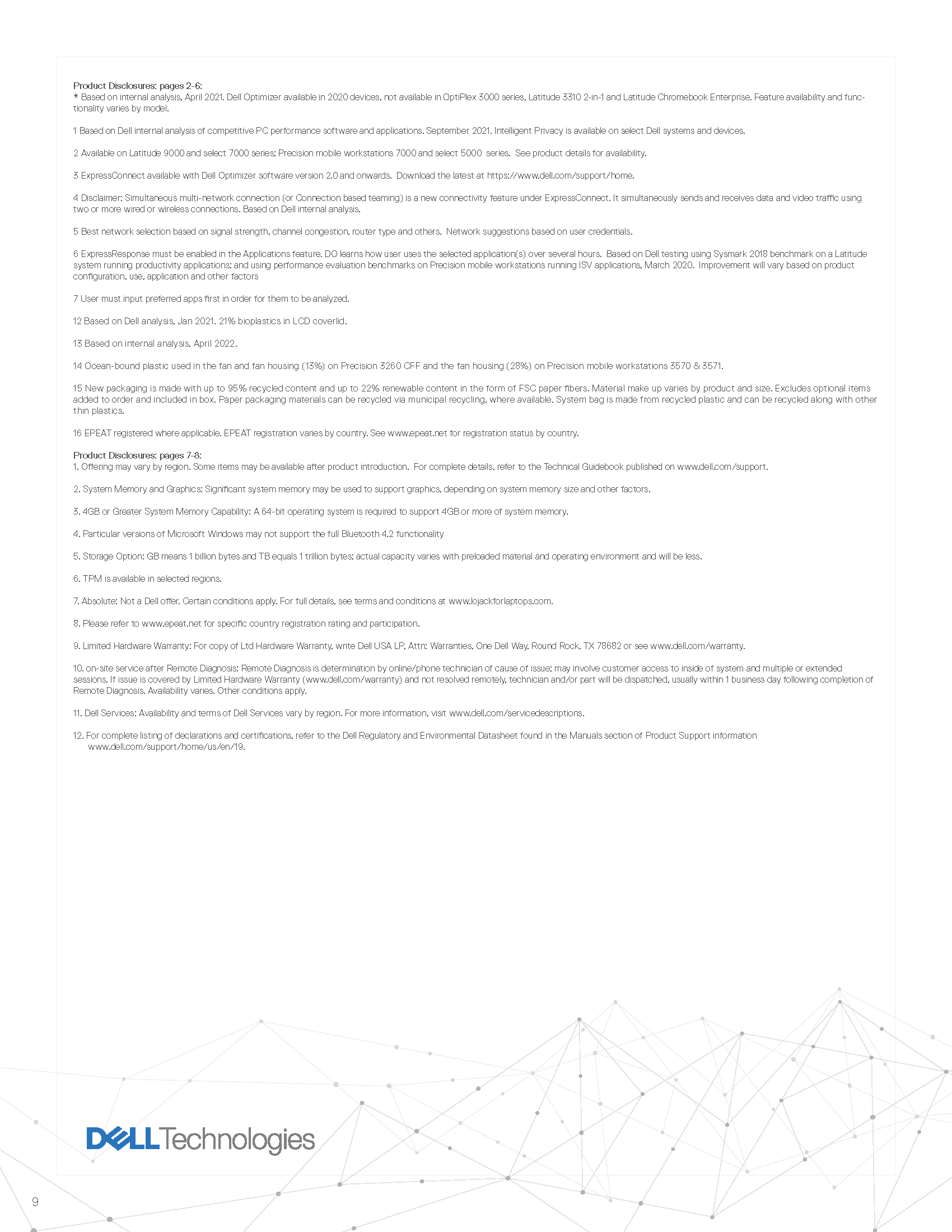 precision 5860 spec sheet Page 9