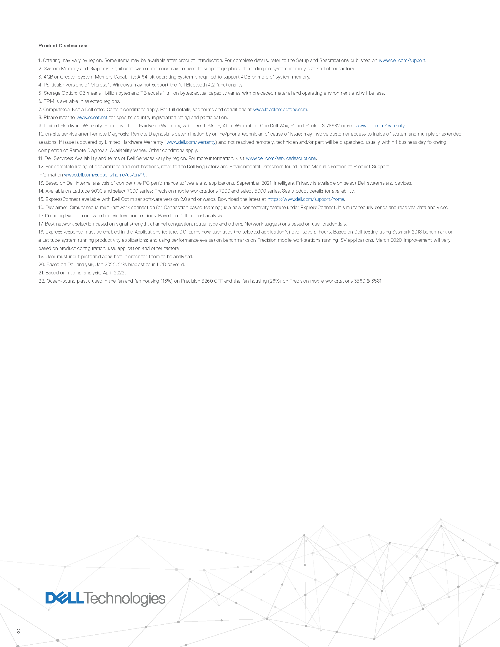 precision 7680 spec sheet Page 9