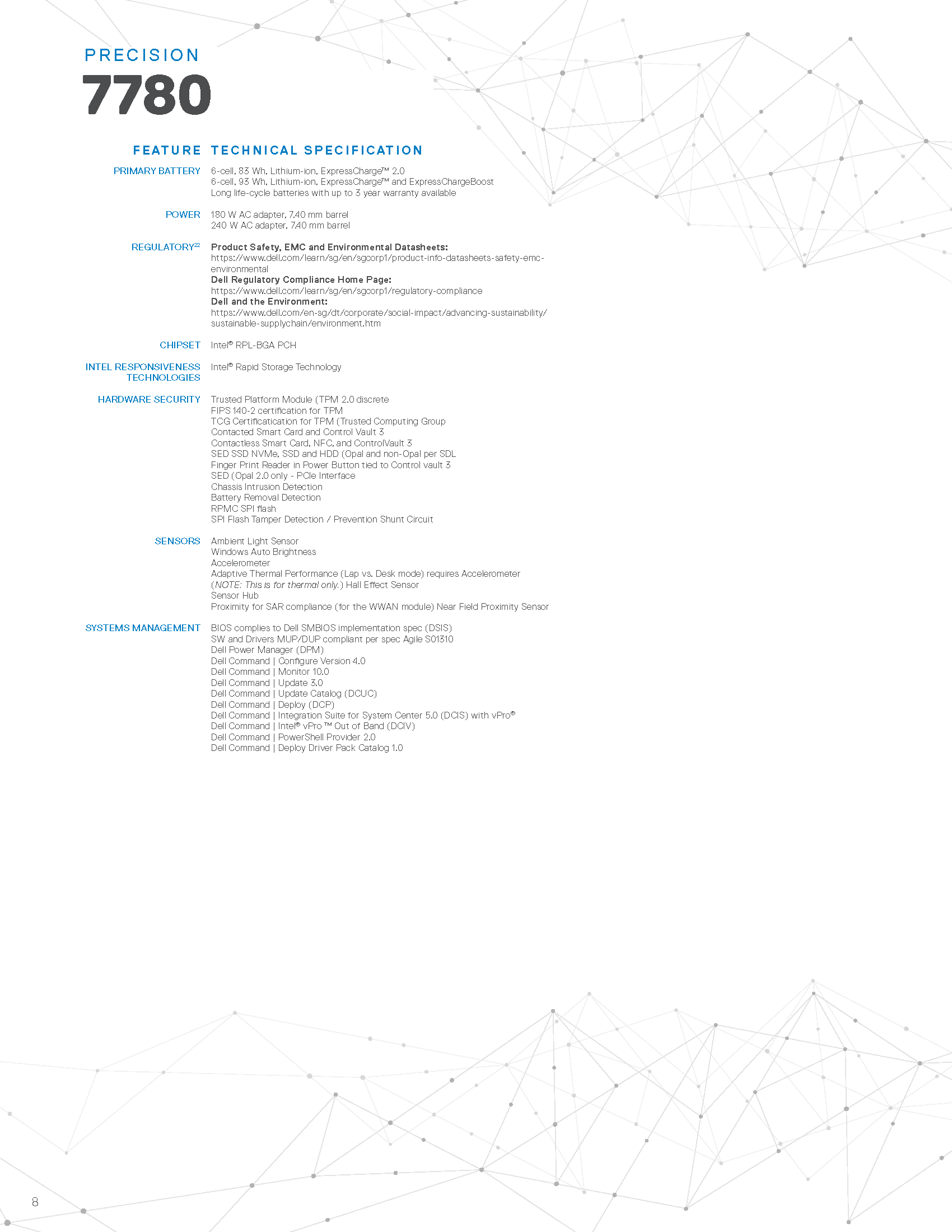 precision 7780 spec sheet Page 8