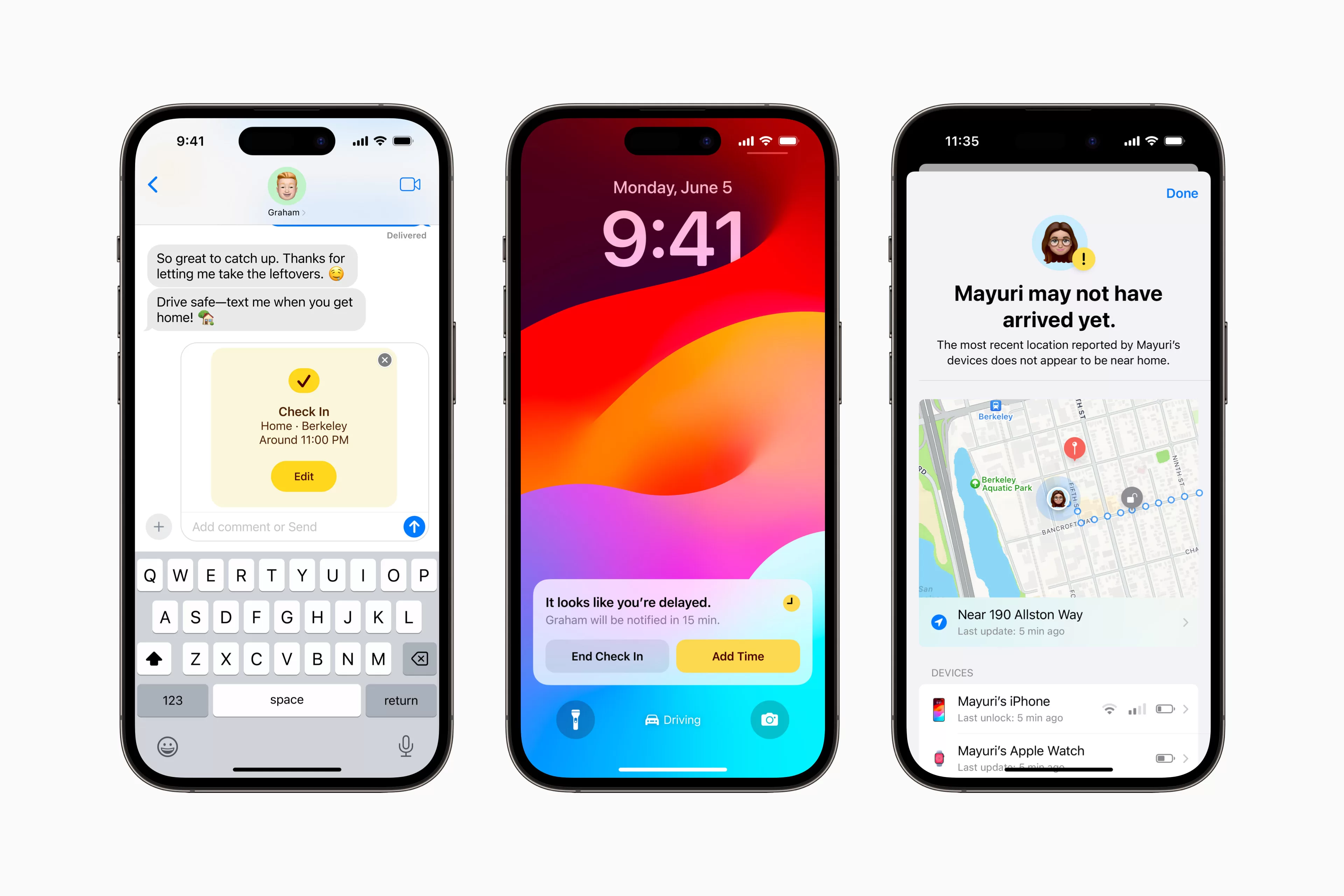 Apple WWDC23 iOS 17 Check In 3up 230605