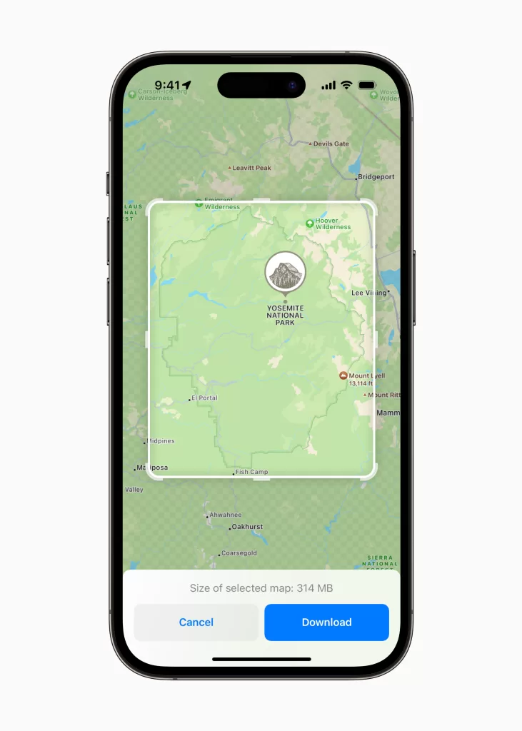 Apple WWDC23 iOS 17 Maps offline 230605