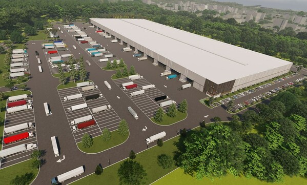 CJ Logistics plans to build three large logistics centers in Illinois and New Jersey. A large distribution center in Elwood, Illinois. (Bird's eye view)