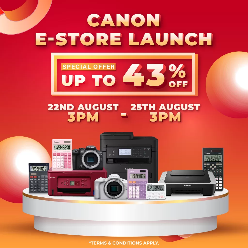 1 The E Store offers convenience and round the clock availability bringing Canons range of products closer to its customers