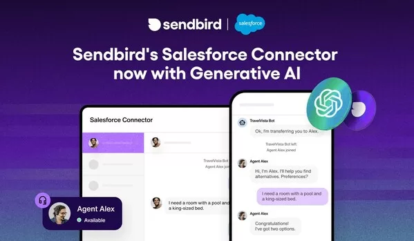 Sendbird Adds AI Powered SmartAssistant to Salesforce Connector for Fast and Personalized Support Interactions