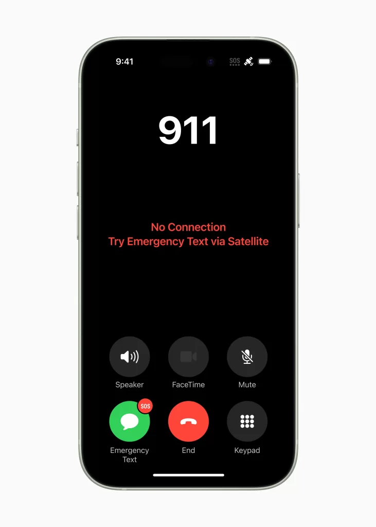 Apple iPhone 15 lineup Emergency SOS 230912