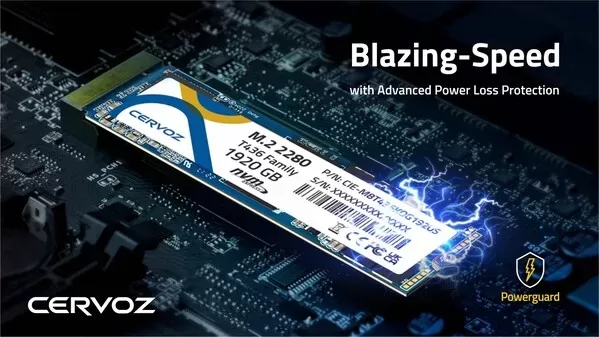 Cervoz NVMe PCIe Gen3x4 SSDs: Blazing Speed with Advanced Power Loss Protection