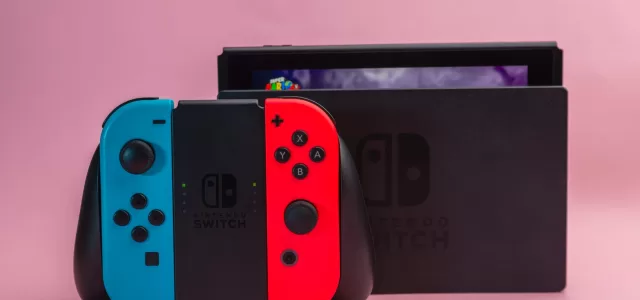 a close up shot of a nintendo switch