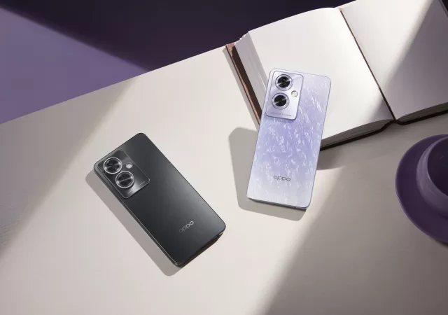 Pic 2 OPPO A79 5G Dazzling Purple and Mystery Black