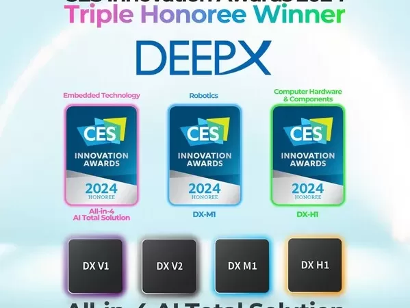 DEEPX Honored with Three CES Innovation Awards 2024 for Leading Edge AI Chip Tech