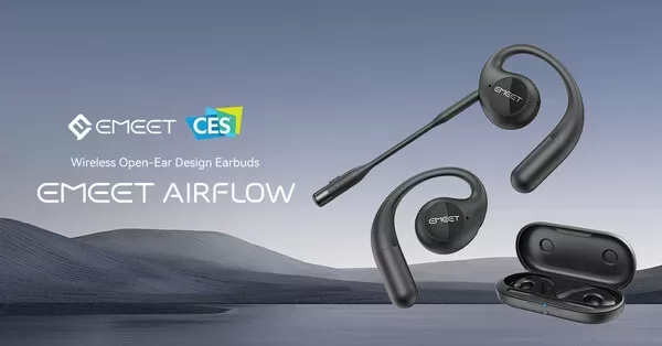 EMEET's Latest AirFlow Open Ear Earbuds Offer Exceptional Audio Experience for Both Music and Calls.