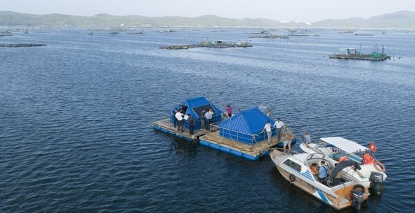 A water monitoring station in Xuan Dai Bay in Vietnam. Photo supplied.