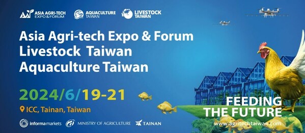 The 8th edition of Asia Agri-tech Expo & Forum, Livestock Taiwan and Aquaculture takes place from June 19-21, 2024 in Tainan, Taiwan.