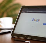 Black Samsung Tablet on Google Page