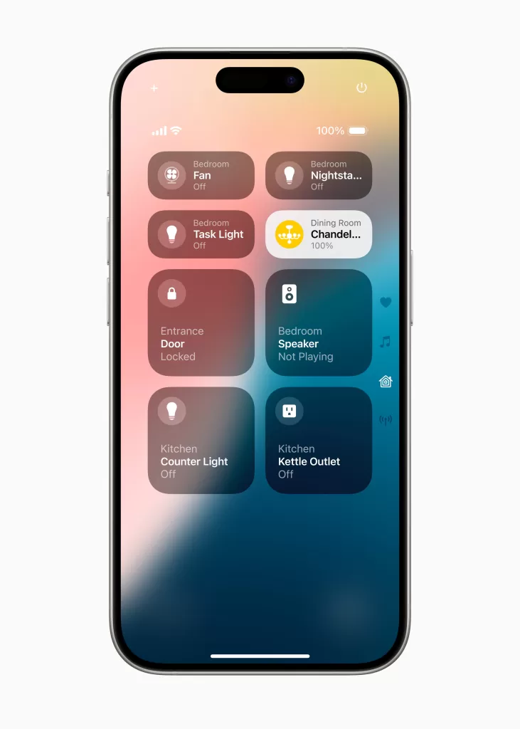 Apple WWDC24 iOS 18 Control Center Home controls 240610