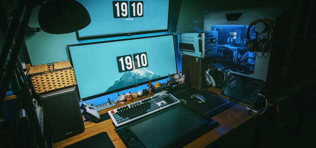 Low-light Photography of Computer Gaming Rig Set